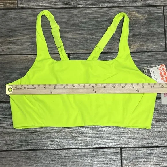 NWT $68 Free People X Hatch Maternity Square Neck Bra Size Medium Neon Yellow - Picture 5 of 15